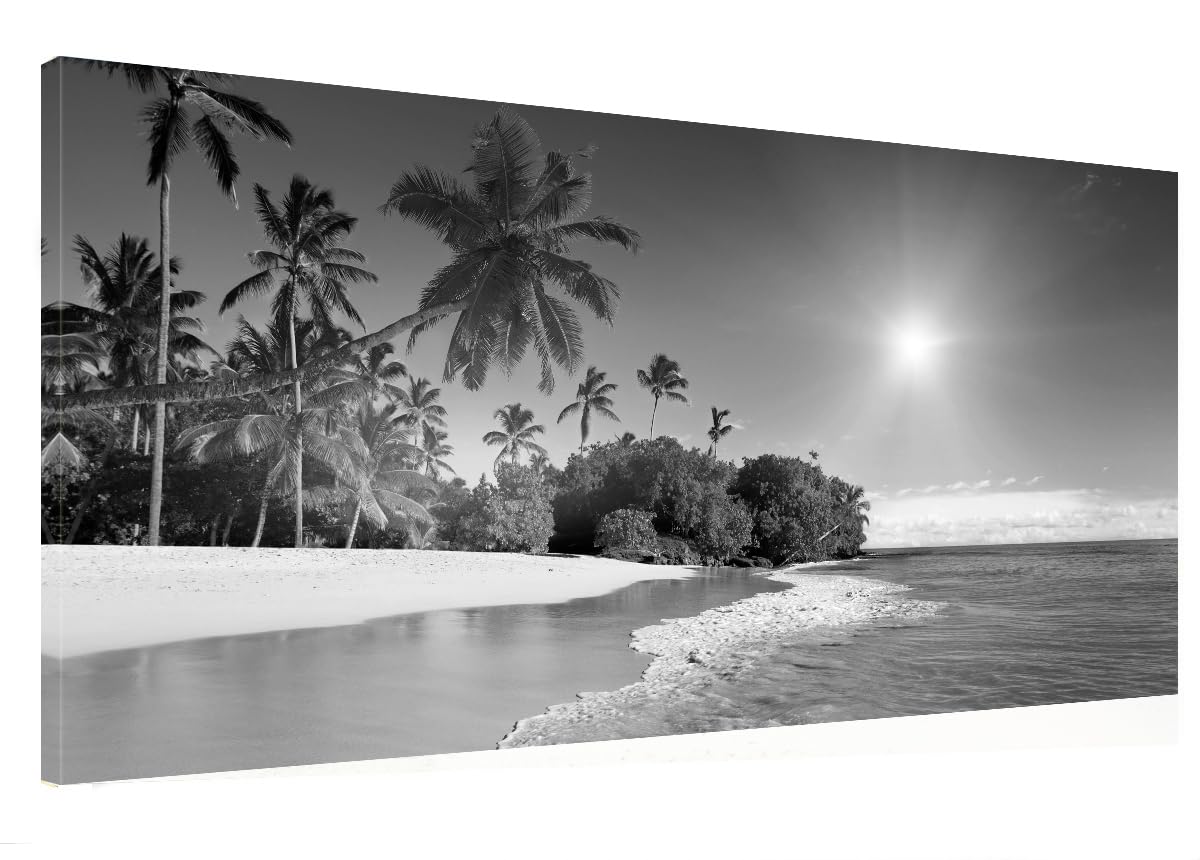Extra Large Canvas Print Wall Art Black and White Palm Tree Wall Art ...