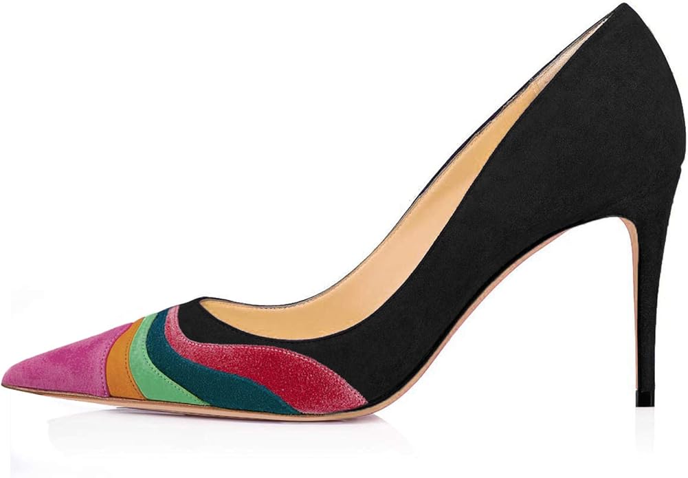 rainbow kitten heels