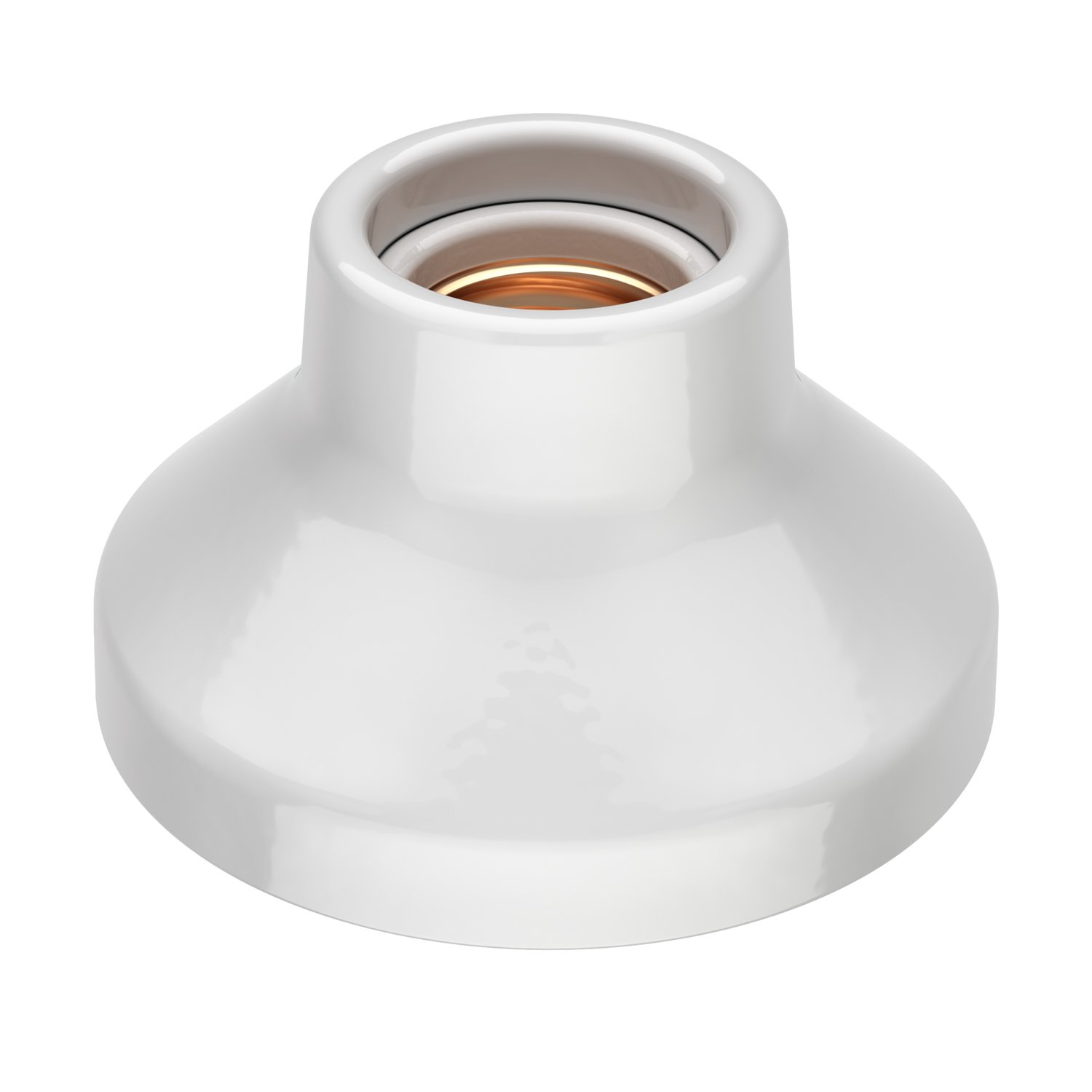 ledscom.de Ceiling Light/lamp Holder Elektra, Porcelain, White Glossy, 1x E27 max. 300W
