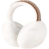 Premillow Ear muffs for Women Winter, Faux Fur Earmuffs, Cute Foldable Fluffy Ear Warmers, Soft Warm Ears Covers for Women