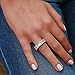 NYC Sterling Women Cubic Zirconia .925 Silver 4X6 Emerald Shape Eternity Band (7)