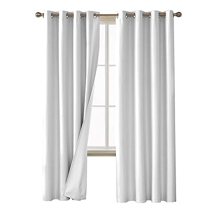 Umi Essentials Thermal Insulated Blackout Curtains Line Pattern