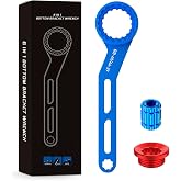 Pawfly 6-in-1 Bike Bottom Bracket Tool with Bike Crank Removal Tool | Bike Bottom Bracket Wrench for 12/16-Notch 39/41/44/46/49mm External Cups with Bike Crank Cap / Hex Key