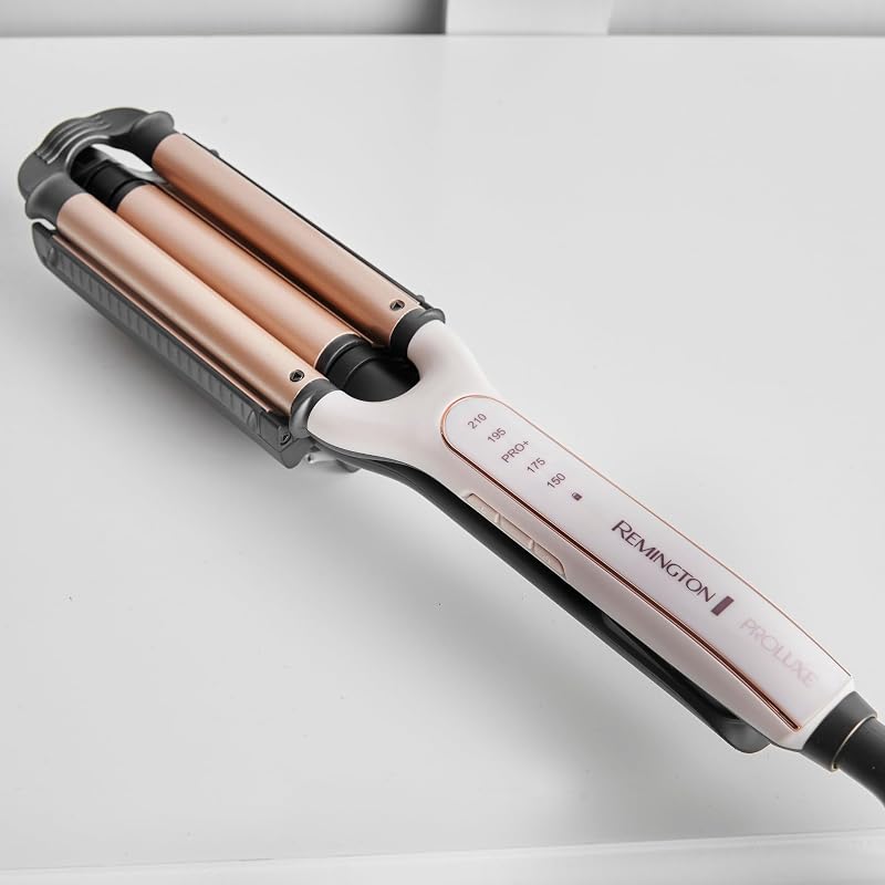 ProLuxe Lockenstab 4-in-1, Digitales Display, 210 °C, Weiße Rose