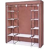 TecTake Kleiderschrank Stoffschrank Garderobe Faltschrank mit