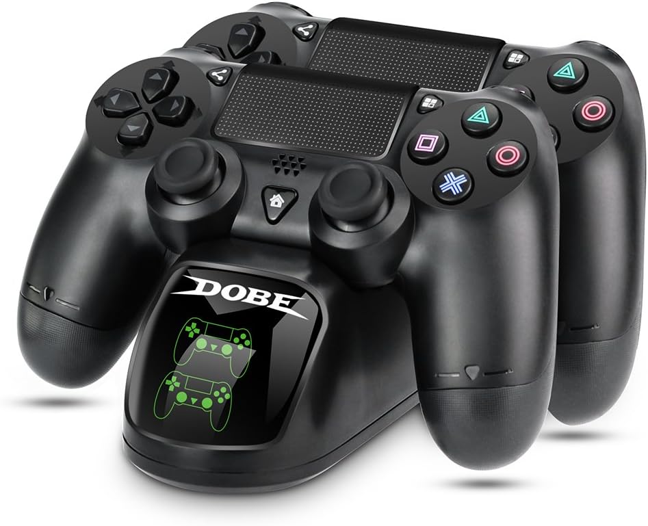 PS4 Controller Charger, PS4 Charging Dock, USB Dual Charger with Charging Station Stand LED Indicator for PlayStation 4 / Dualshock 4 / PS4 Pro Controller / PS4 Slim