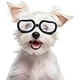 Enjoying Clear Dog Goggles Small Breed, UV Protection Sunglasses for Dogs Small Breed, Windproof Motorcycle Doggy Goggles, Snow Day Dog Eye Protection, Adjustable Straps, Transparent