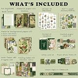 Draupnir Aesthetic Scrapbook Kit Green Wonderland A6 Journal DIY Gift view 2