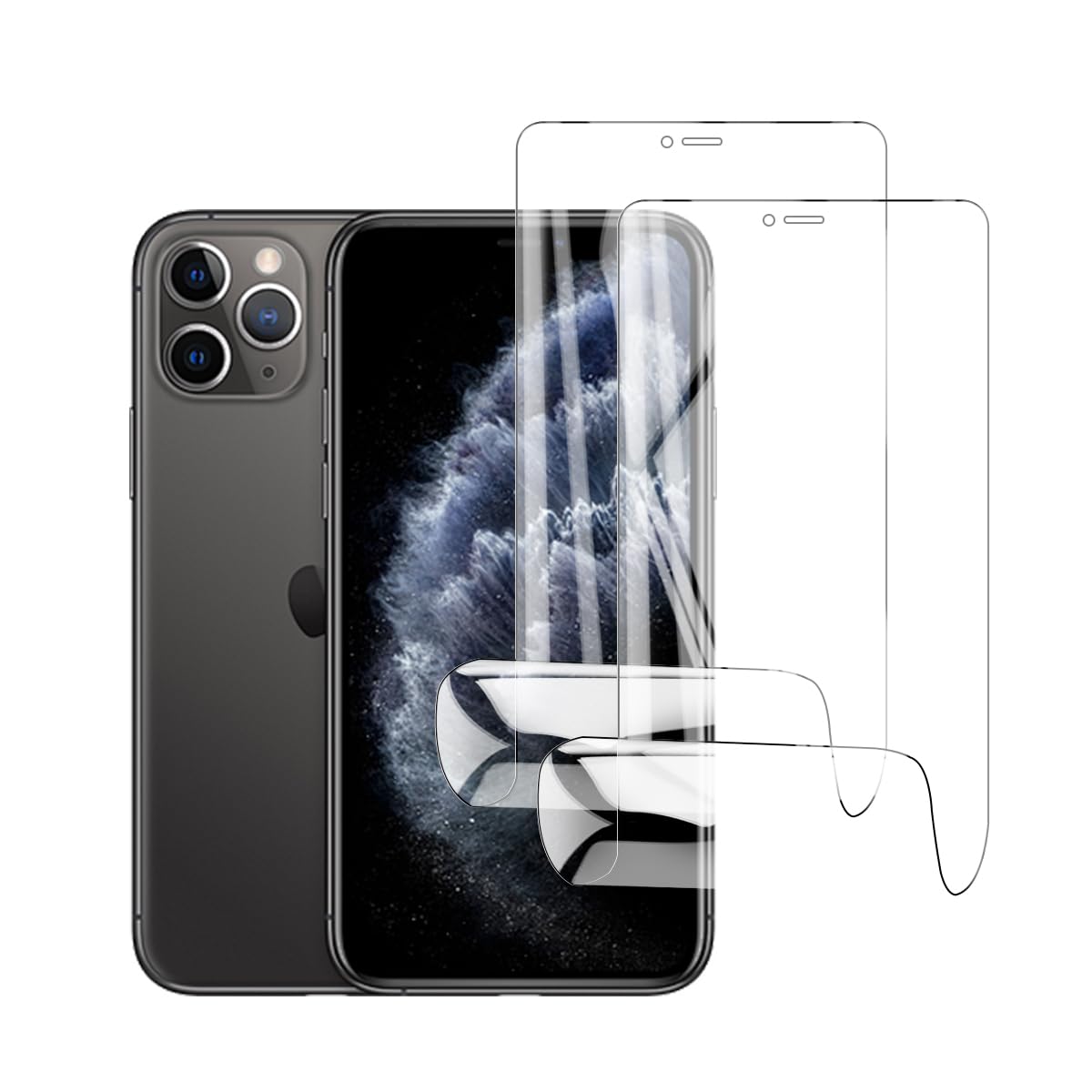 Glcrrpu 2 Pack Screen Protector for iPhone 11 Pro[5.8inch] High Sensitive Hydrogel TPU Film HD Clear Flexible,Self-Healing[Not Tempered Glass]