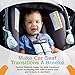 Cars Seat Seatbelt Holder - Carseat Sidekick - Includes 2 Attachment Clips, 2 Retractable Bells, and 2 Magnetic Straps - Designed for Infants (Pink)