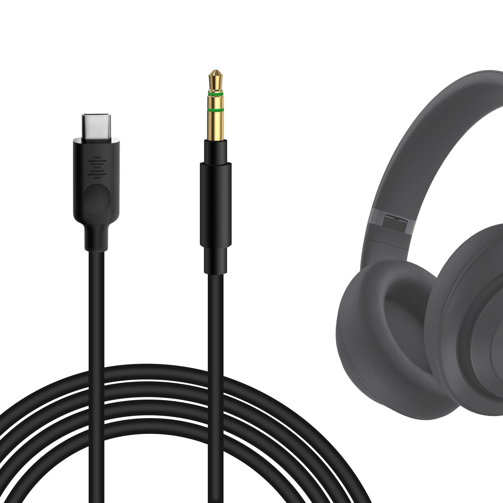 GEEKRIA USB-C Digital to Audio Cable Compatible with Beats Studio Pro, Solo 4/3/2/Pro, Studio 3/2, Mixr Headphones, Replacement Type-C Audio Cord (5.6ft/1.7m)