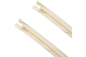 Seeking ROAM Standard Zippers, Nylon Coil, 2 Pieces (Cream Off White, 20" Inches)