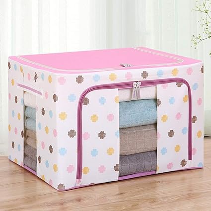 Caja de almacenamiento con marco de acero colcha de tela Oxford, A1