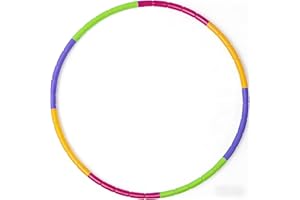 8 Sections Colorful Exercise Hoops Set,Weight and Size Adjustable Detachable Fitness Hula Hoop,Suitable for Gymnastics,Dance,