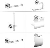 JASSFERRY Chrome Round Wall Mounted Toilet Roll Holder Bathroom Storage view 8