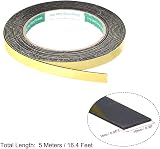 Sourcing Map Sealing Foam Tape 10mm x 1mm 5m Self Adhesive Weather Strip view 2