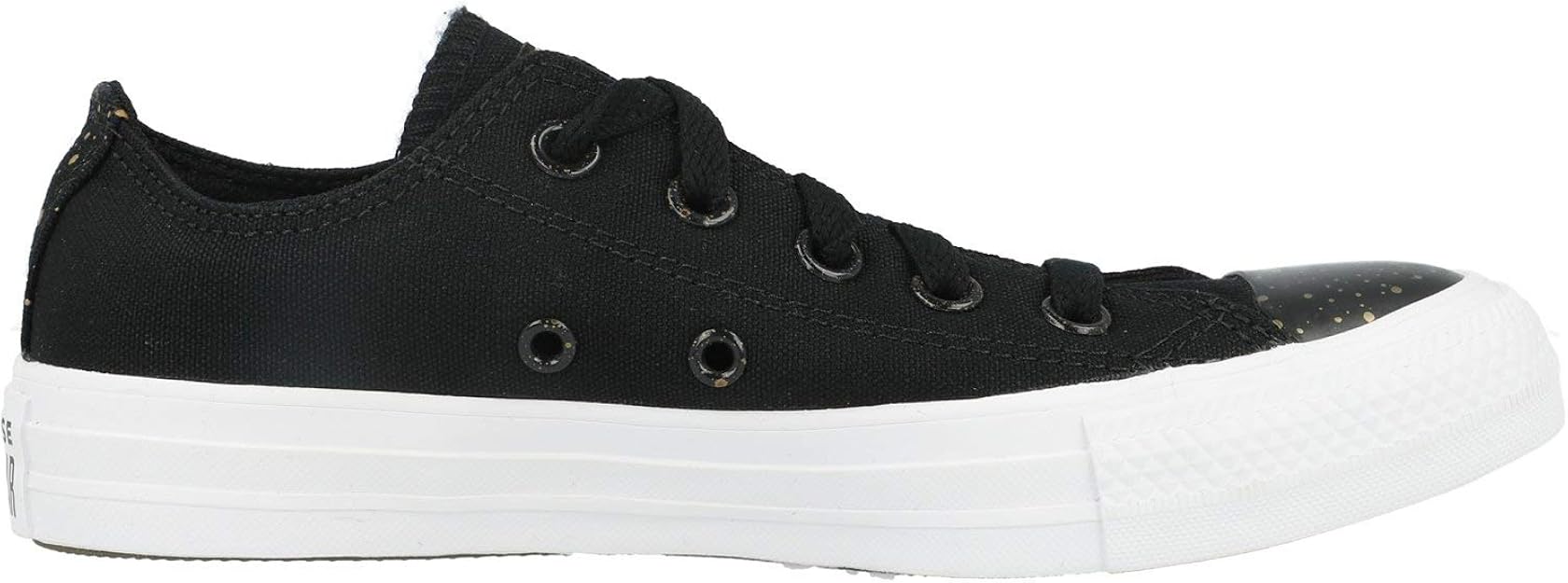 white & gold ox precious metal trainers