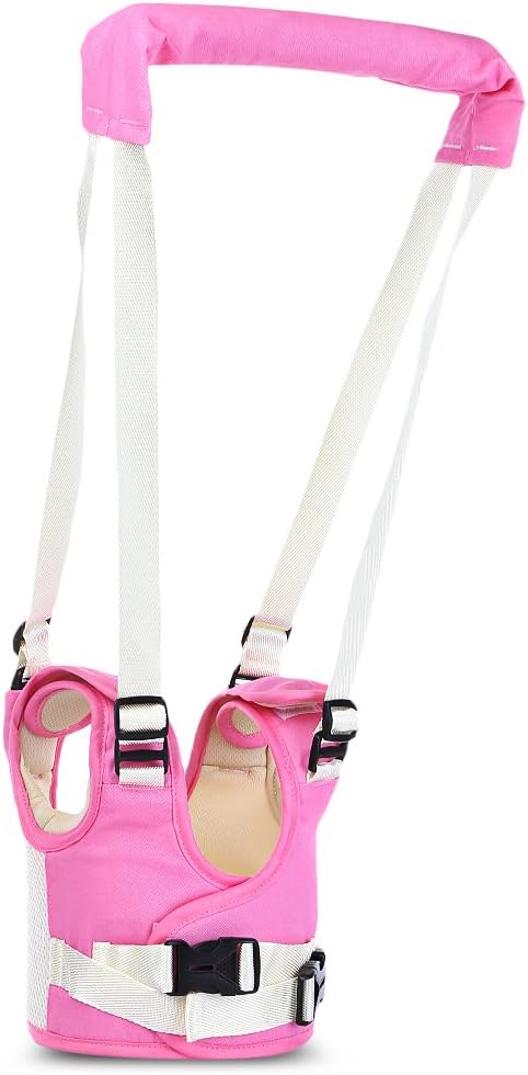 Kidsidol Baby Walker Harness Walking Assistant Toddler Kids Walking Safety Belt Dual Use Suitable for Infant Baby Toddler Mommy’s Great Helper (Hot Pink)