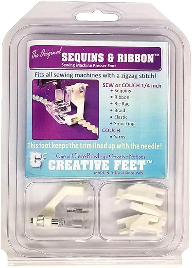 Amazon Com Creative Feet Sequins N Ribbon Sewing Machine Presser Feet