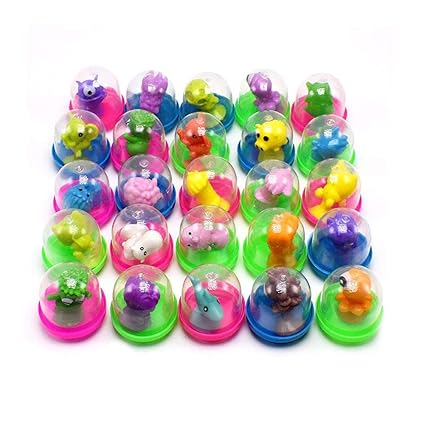 Crazy-Store Cute Mini Sucker Dolls Cartoon Animals Suction Cup Capsule Toys (10pcs)