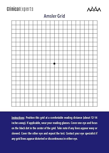 Amsler Eye Grid with Magnetic Back Daily Vision Screening Tool