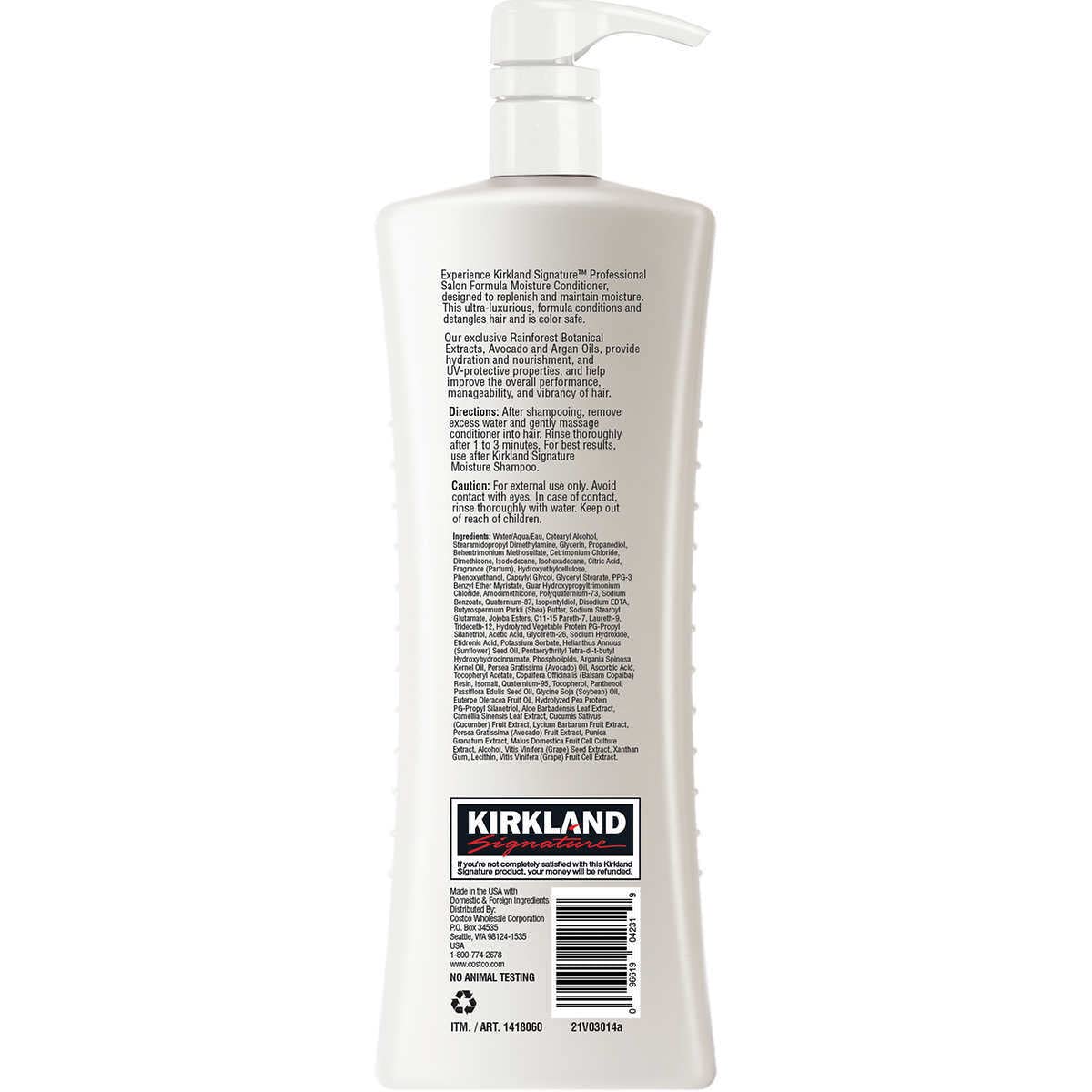 TraderB Kirkland Signature Professional Salon Formula Moisture Shampoo & Conditioner 33.8fl oz 1 litter (Two Bottles) TraderB Kirkland Signature Professional Salon Formula Moisture Shampoo & Conditioner 33.8fl oz 1 litter (Two Bottles)