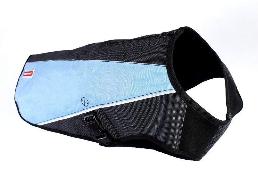 EZYDOG Dog Elemental Jacket | Clothing & Accessories for Dogs, Dog Coat/Jacket for Small, Medium, Large Dogs, Waterproof Zip Access, Quick-Fit, Warm Interior Fleece Lined, Multi-Season (Sky Blue, XL)