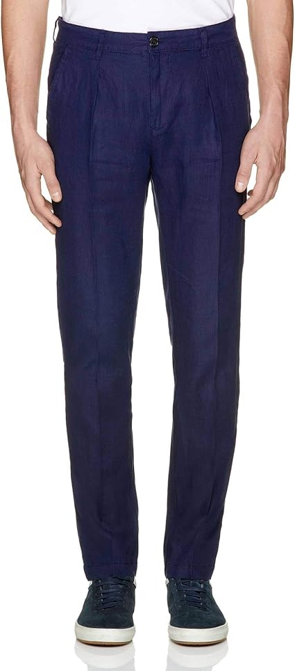 Amazon ユナイテッドカラーズオブ ベネトン パンツ リネンタックパンツ メンズ ネイビー 48 国内m相当 パンツ 通販