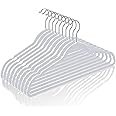 TIMMY 50 Plastic Hangers 17.7 Inch Non-Slip, Space Saving Closet Organizers, Heavy Duty Slim Hangers for Pants, Shirts, Coats (Grey, Ultra Thin & Durable)