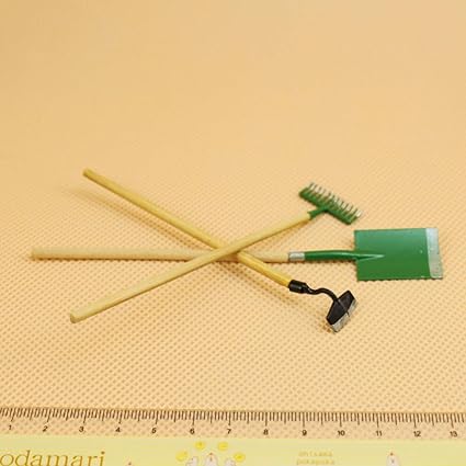 RONSHIN 3Pcs/Set Mini Housework Tools for 1:12 Doll Garden Accessories