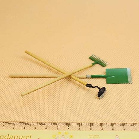 FidgetGear 3Pcs/Set Mini Housework Tools for 1:12 Doll House Garden Accessories