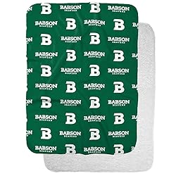 Babson College Logo Pattern Sherpa Blanket, Warm