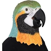 MOKRY PARTY Parrot Bird Head Mask Long Style Head Mask Halloween Cosplay Costume Latex Mask
