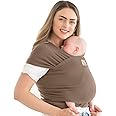 KeaBabies Baby Wrap Carrier - All in 1 Original Baby Carrier Newborn to Toddler Sling, Easy to Wear, Hands Free Bonding, Lightweight, Breathable Infant Wraps (Saddle Brown)