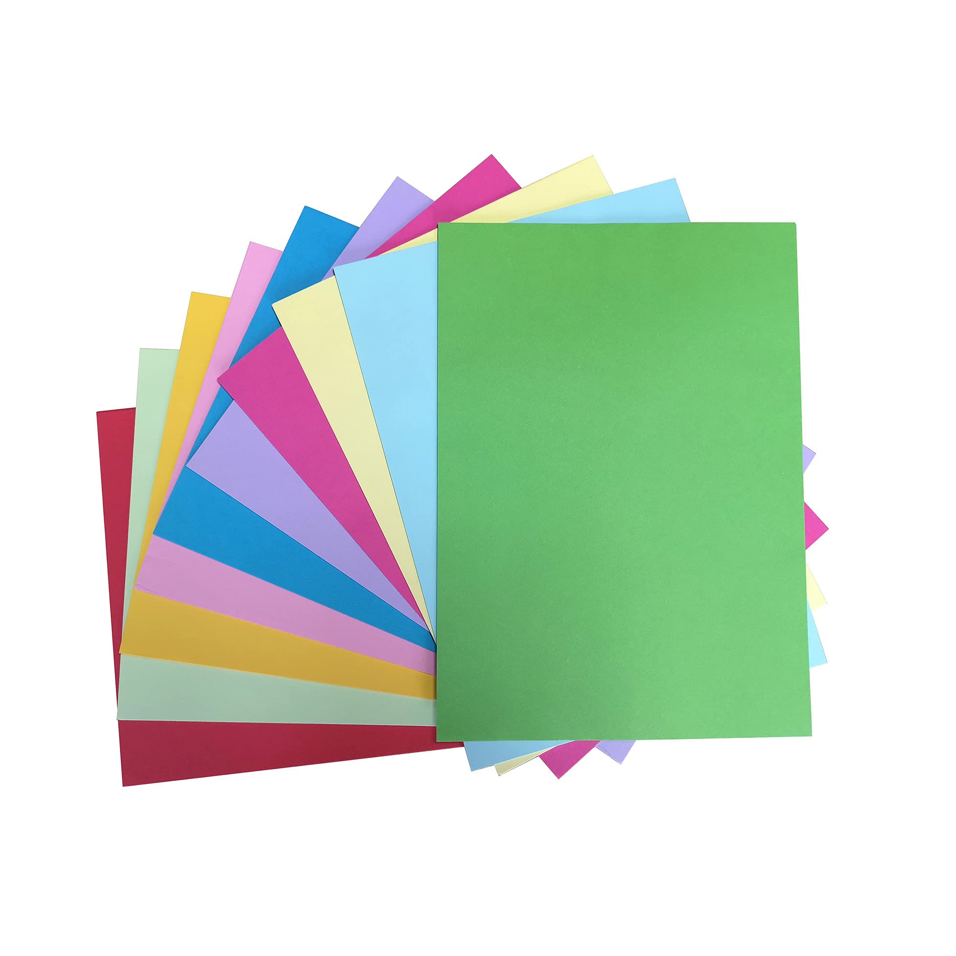Coloured Paper A4 70GSM - Double-Side Origami Printer Copy Paper 10 Colours Assorted 100 Sheets Art Craft Office Paper.