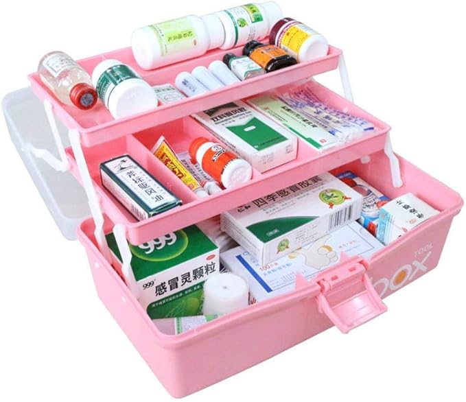 FNB Botiquín de 3 Niveles Botiquín de Primeros Auxilios Plástico