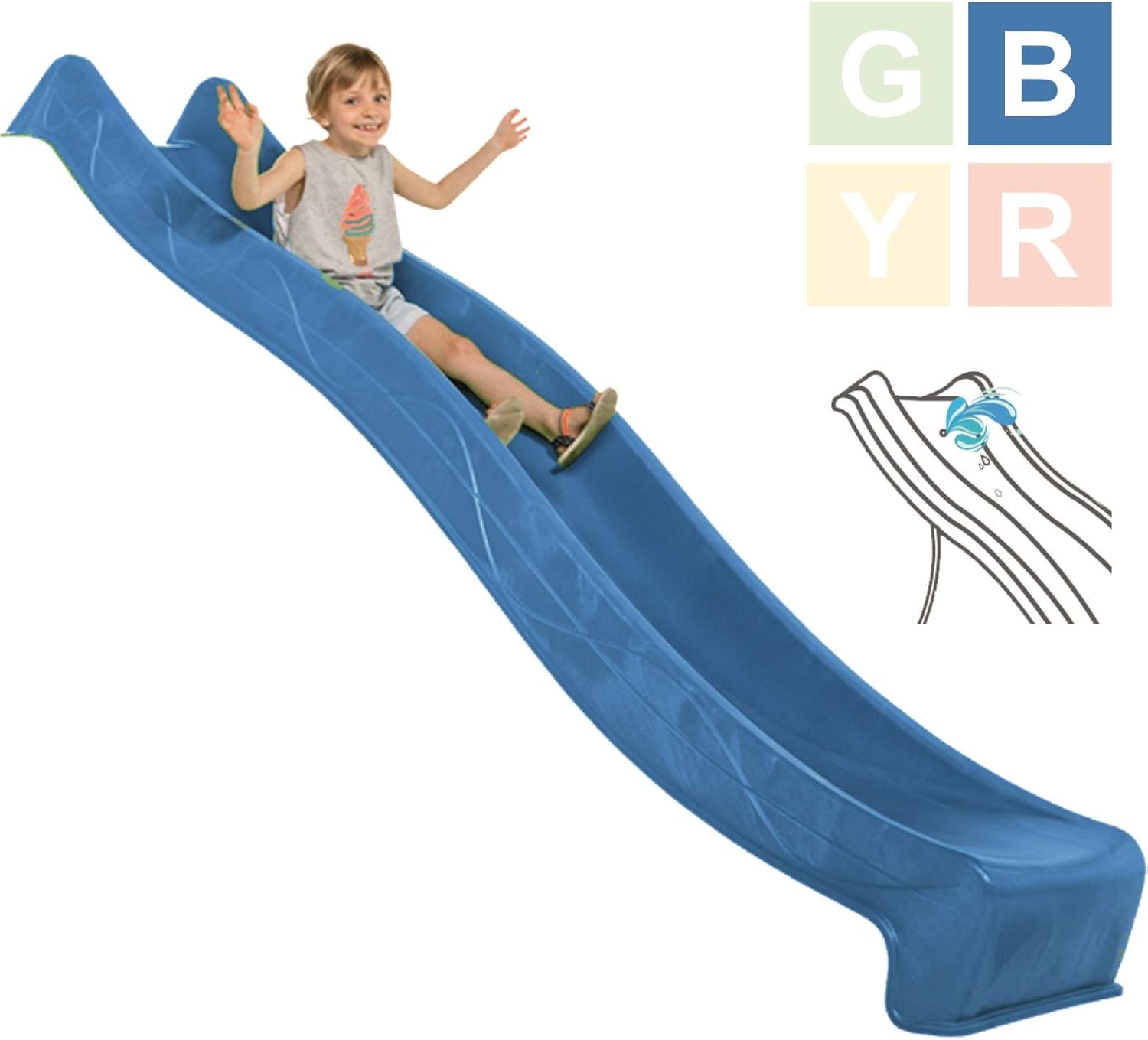 Demmelhuber Rutsche WATERSLIDE 2,90 m mit Wasseranschluss für Spielturm