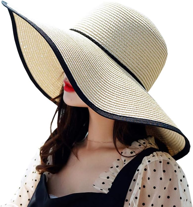 Women's Foldable Wide-Brimmed Beach Hat Summer Sun Beach Hat