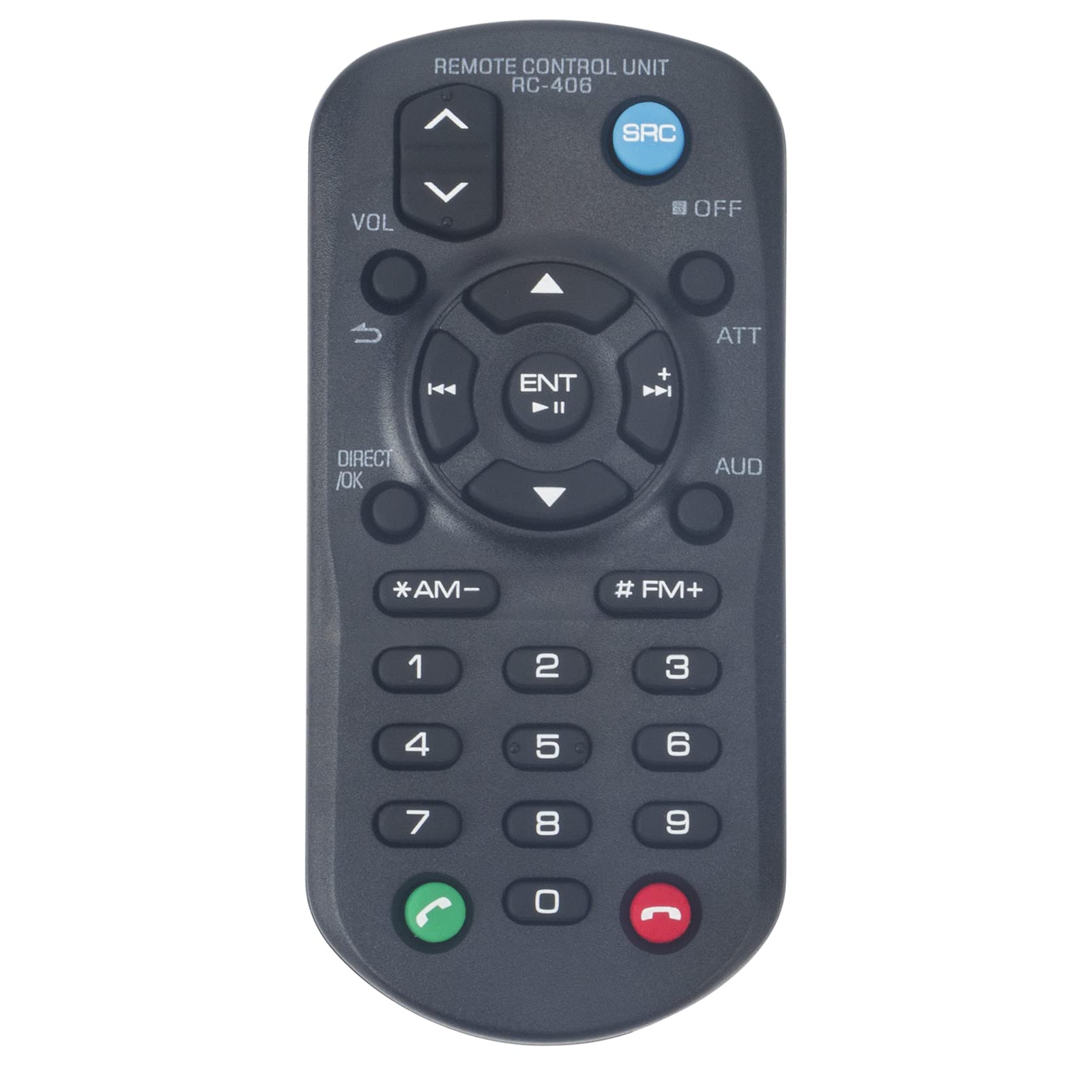RC-406 Replace Remote Control - VINABTY RC406 Remote Control Replacement Compatible for Kenwood CD Receiver KDC-355U KDC355U KDC-BT30 DPX405BT DPX504U KDC-MP158U KDC-MP258U KDC-X398 Remote Controller