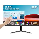 CUNPU 24" 10-Point Touchscreen Monitor 1080P IPS Office Business Warehouse | FHD,75Hz, 100% sRGB, VESA Wall Mountable, Tilt Adjustable, VGA/HDMI/USB, for PC/Laptop/Workstation