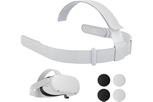 Mfexnwsrz Head Strap Compatible with Meta Quest 2 VR Headset, Adjustable Ergonomic Replacement Strap, Soft PU Leather Padding