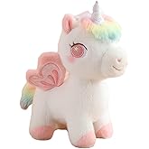 Plush Unicorn Stuffed Animal Hugging Pillow & Throw Pillow - Anime Gift for Kids & Lovers in Birthday, Valentine's Day, Christmas (10 Inch, Pink)