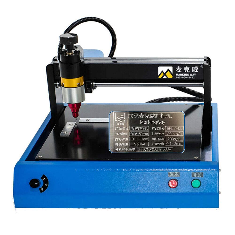 400W Electric Metal Marking Machine Steel Plate Engraving Machine for Metal Nameplate Tag Marking 110V