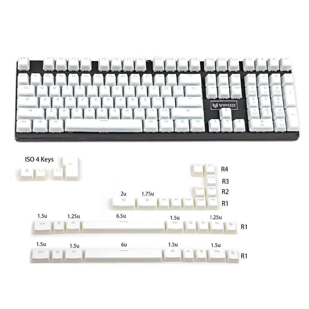 Buy YMDK ANSI ISO PBT Double Shine Through Pudding Keycaps Suitable for MX Mechanical Keyboard
