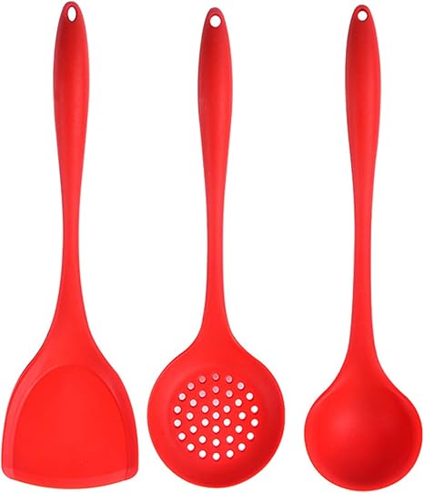 Amazon 調理器具セット3個 シリコンキッチン用品セット プレミアムベーキングツール ホルダー付きノンスティック耐熱調理器具 調理用ターナースパチュラ ホームサーバー ツールセット オンライン通販