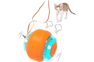 umosis Moving Cat Toy Ball, Motion Activated Cat Toy for Indoor Cats, Interactive Cat Ball,USB Rechargeable, Auto on/Off, Smart Cat Toy for Exercise Entertainment
