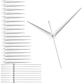 uxcell 10 Sets Clock Hands, Aluminum Clock Hands Only Kit Parts Mechanism Replacement for DIY Repair Movements Parts for Living Bed Room Home Decor, Silver 3.66 Inch