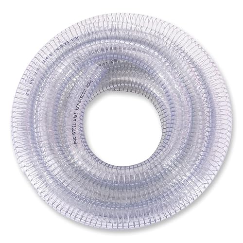 DAVCO 2" ID x 3 ft PVC Reinforced Tubing With Spiral Steel Wire, High