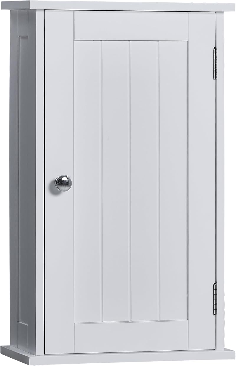 Bath Vida Priano 1 Door Wall Cabinet White 50H x 30W x 14D cm