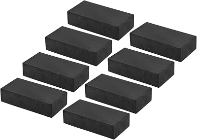 PATIKIL Rubber Anti-Vibration Pads 8 Pcs Square 4"x2"x1" Black for HVAC Air